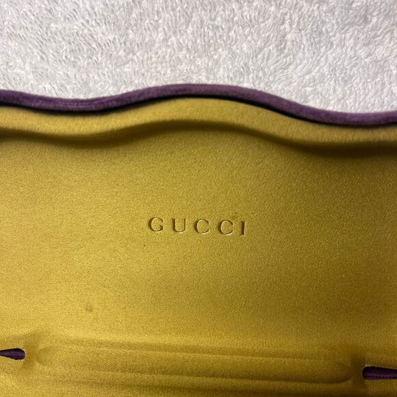 Gucci Luxury Purple Velvet Hard Clamshell Sunglasses Holder Eyeglasses Case - Picture 7 of 10